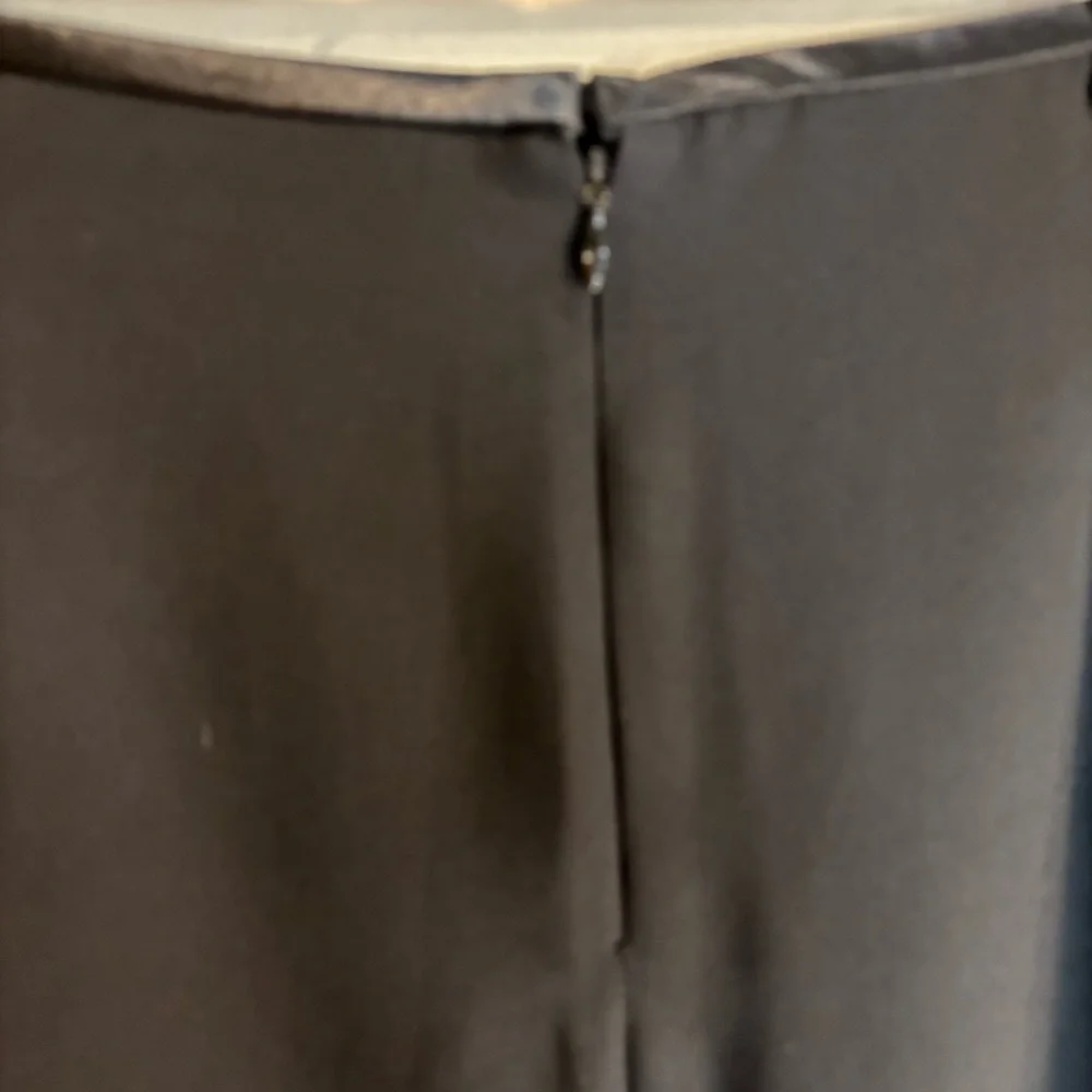 RIBKOFF TRENDS SZ 16 Pencil Skirt Satin Trimmed Zipper Slit Lined Ziper Closure - Picture 6 of 10